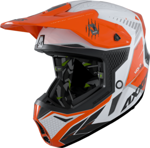 Motokrosov helma AXXIS WOLF ABS star track a4 leskl fluor oranov - posledn kusy