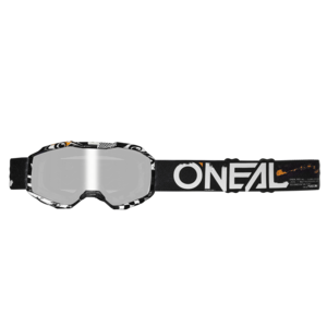 O'NEAL B-10 YOUTH GOGGLE ATTACK BLACK/WHITE - stbrn sklo